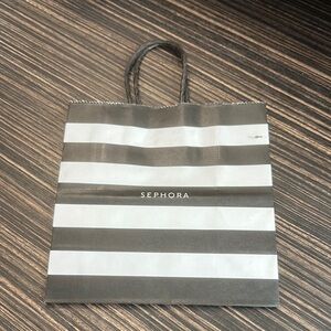 Sephora Black and White Striped Bag